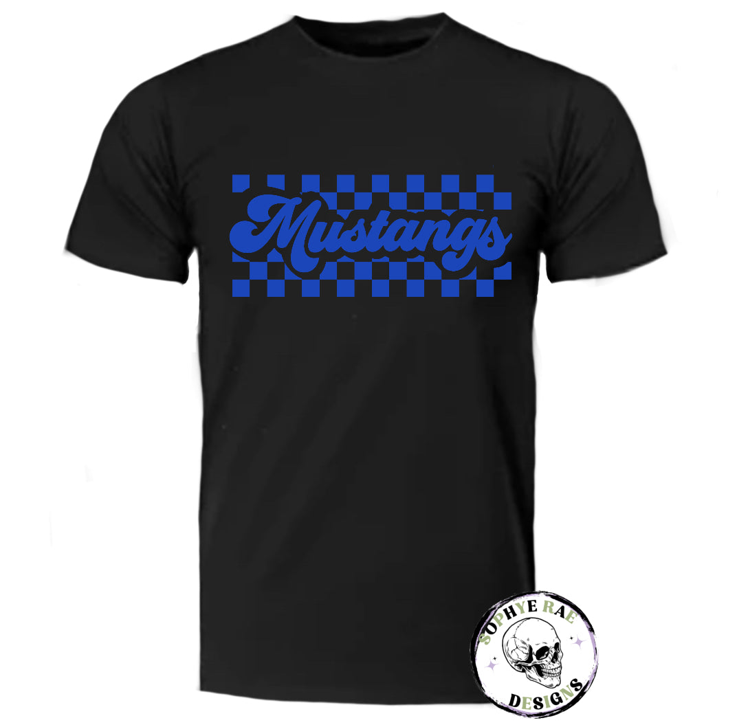 Checkered Mustangs T-Shirt
