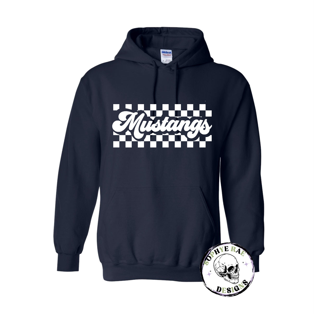 Checkered Mustangs Hoodie