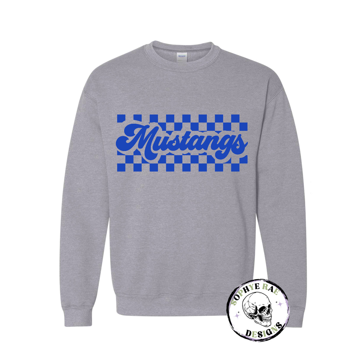 Checkered Mustangs Crewneck