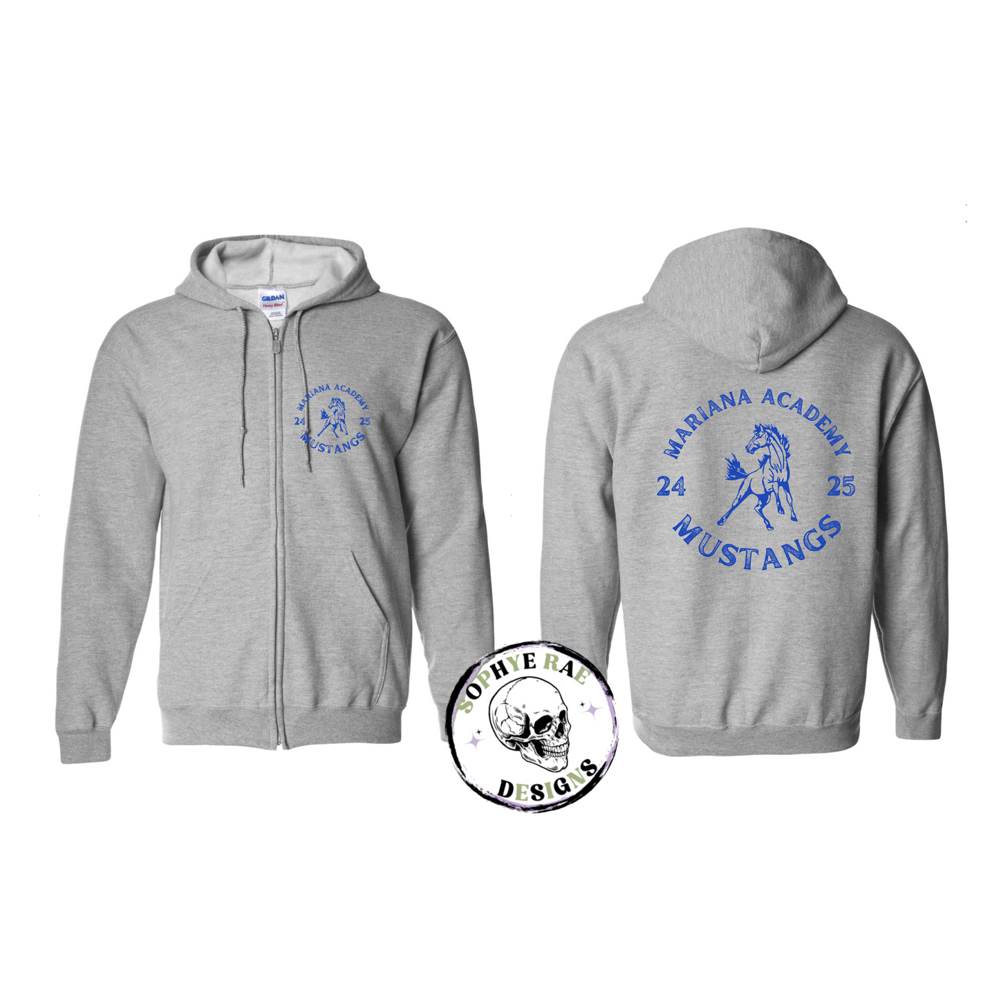 Mariana Mustang Circle Zip-Up
