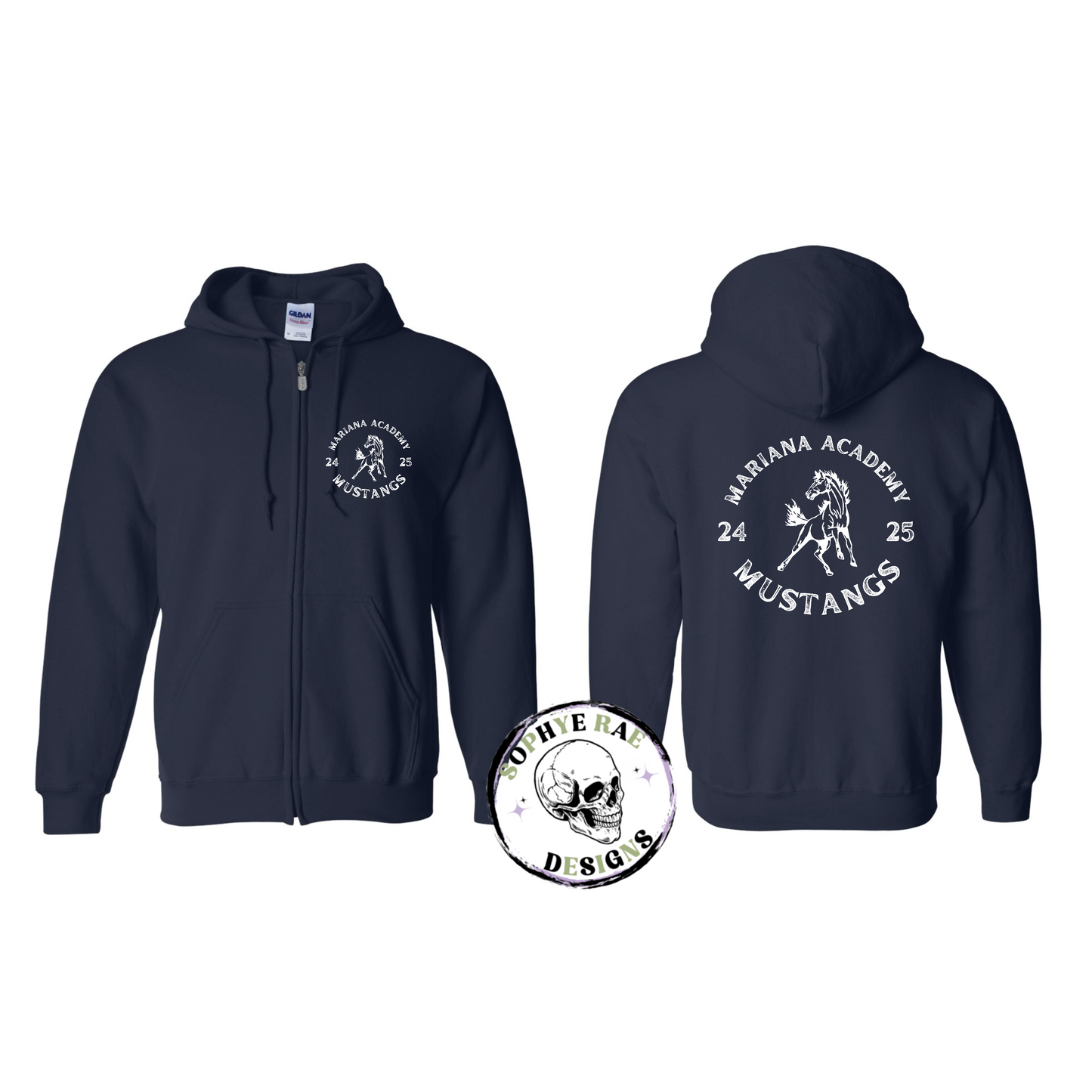 Mariana Mustang Circle Zip-Up