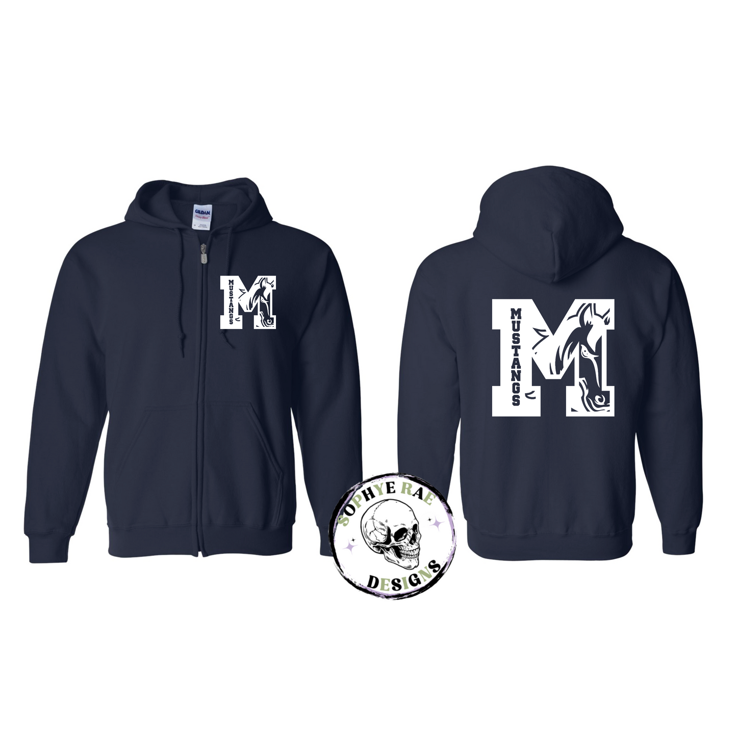 Big M Mustangs Zip-Up