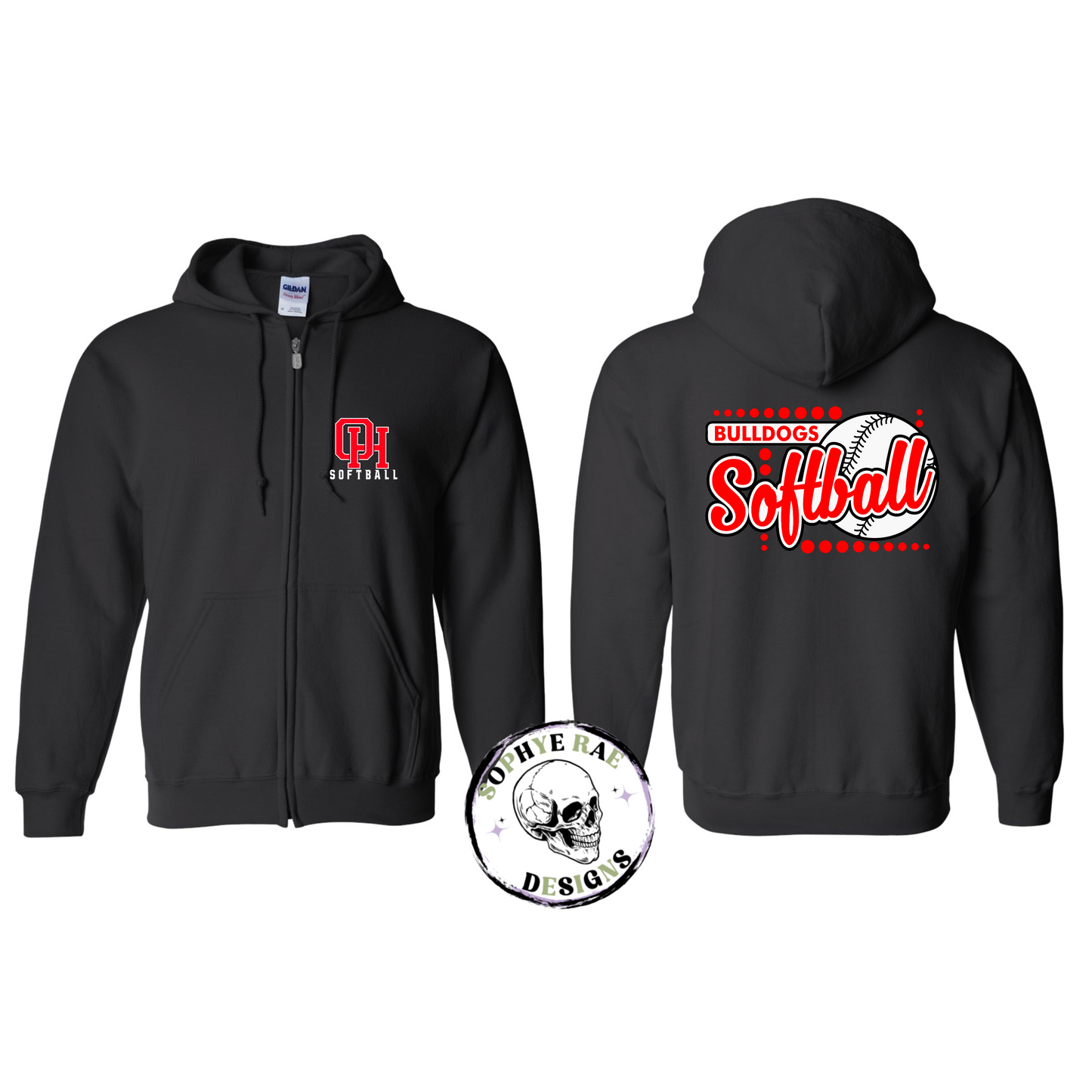 Oak Hills Bulldogs Softball with Ball
