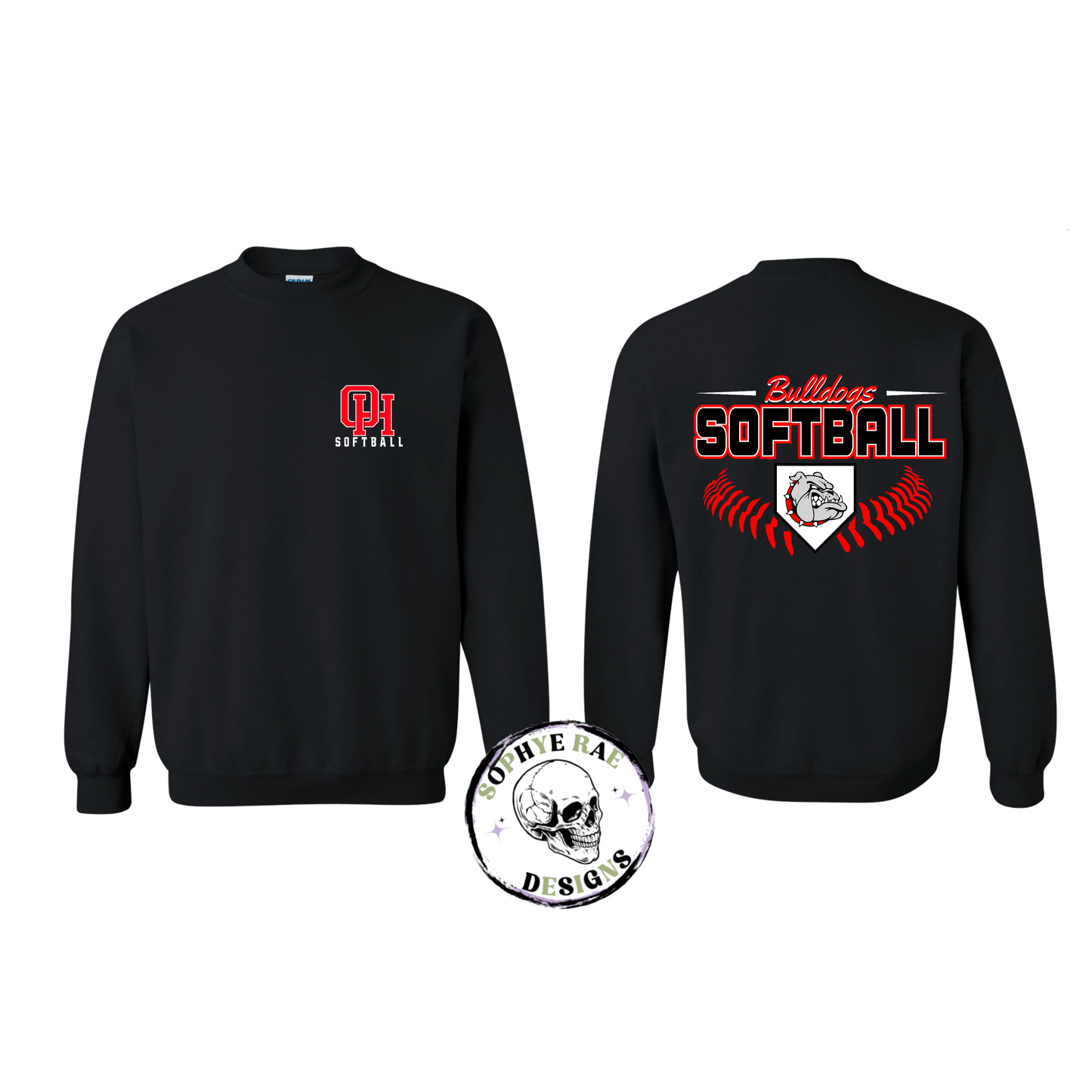 Oak Hills Bulldogs Softball with Laces