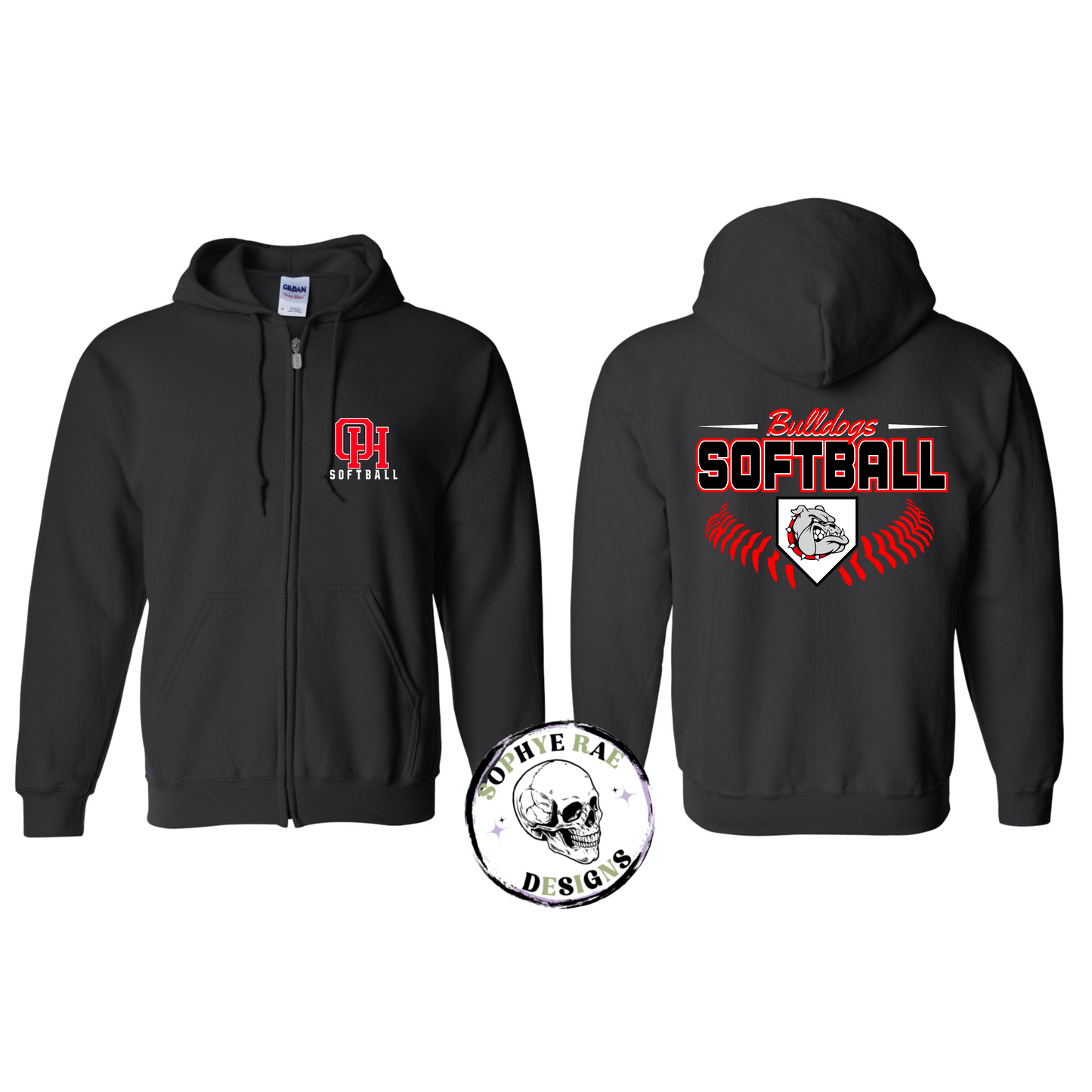 Oak Hills Bulldogs Softball with Laces