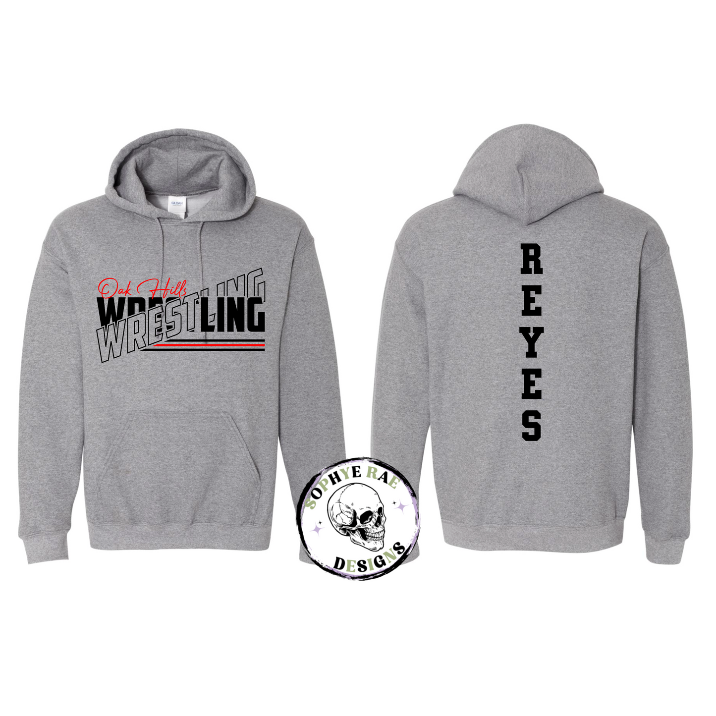 Oak Hills Diagonal Wrestling Hoodie