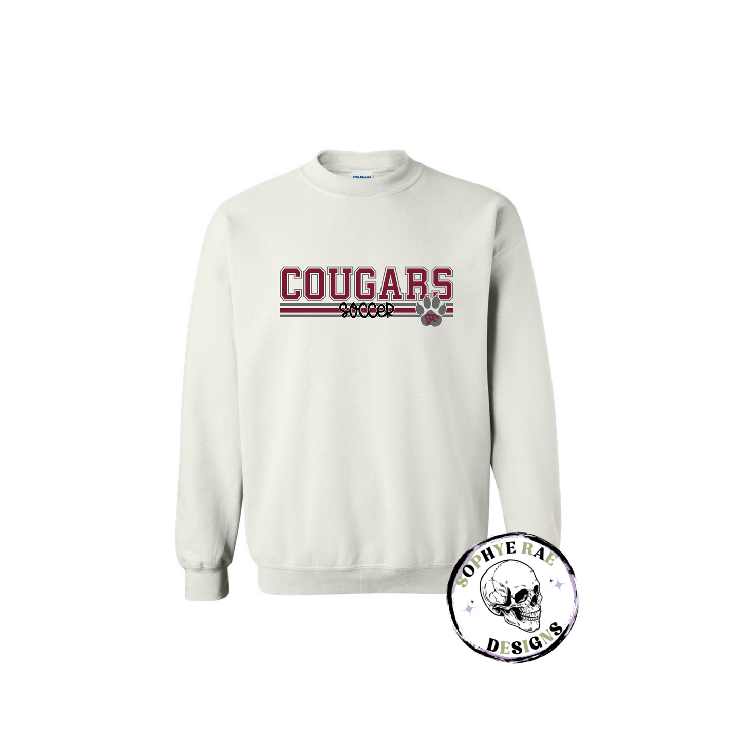 Cougars Lines Soccer Crewneck