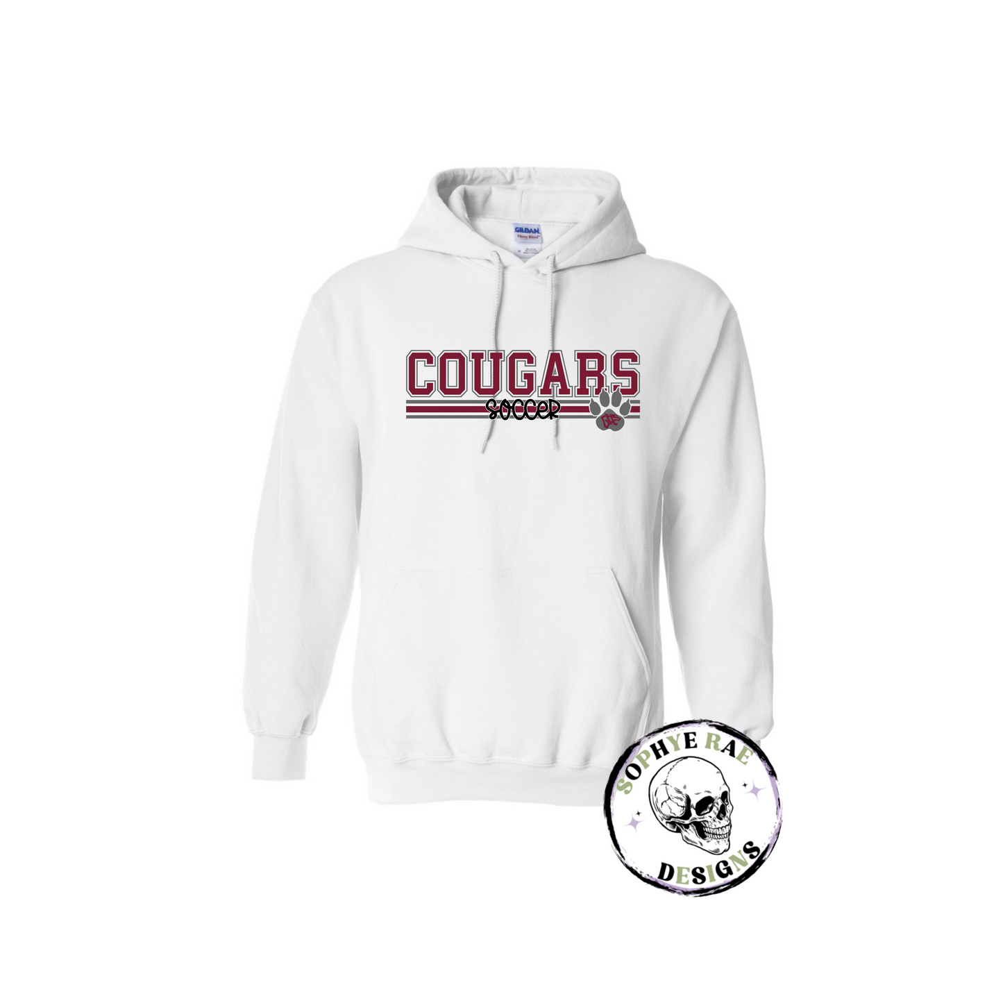 Cougars Lines Soccer Pull-Over Hoodie