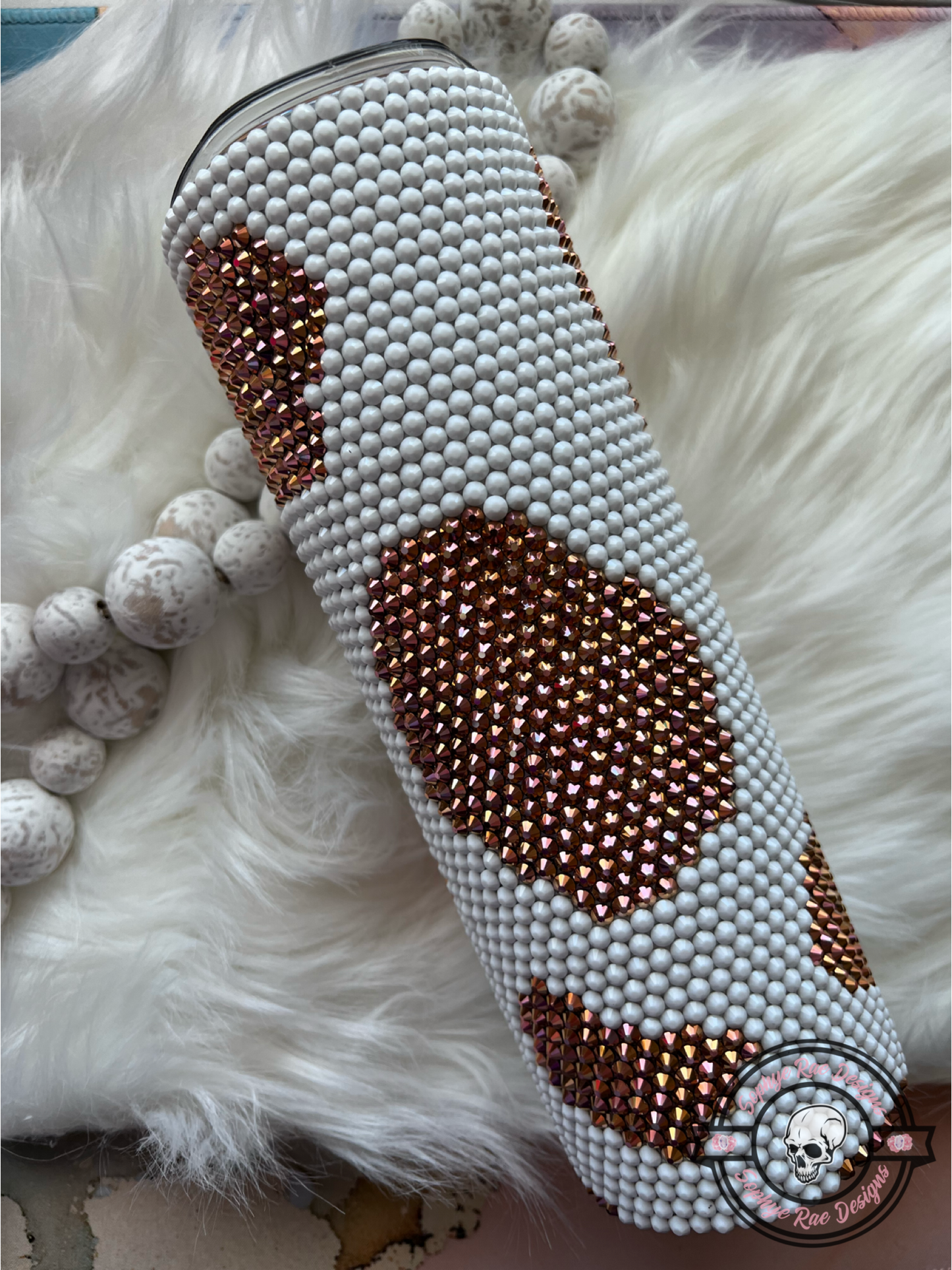 Cow Print Rhinestone Tumbler 30oz