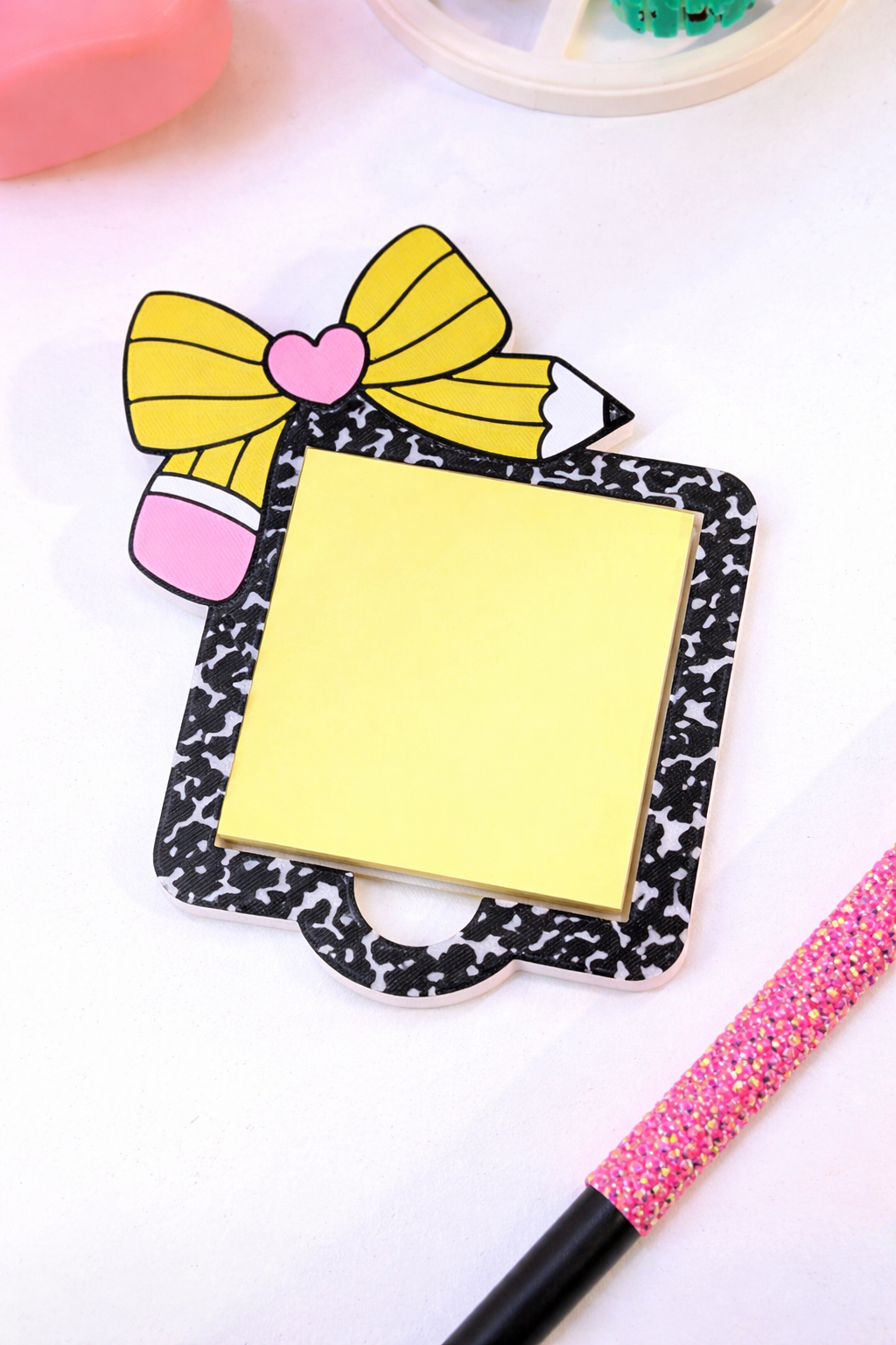 Personalized Teacher Pencil Holder & Sticky Note Holder