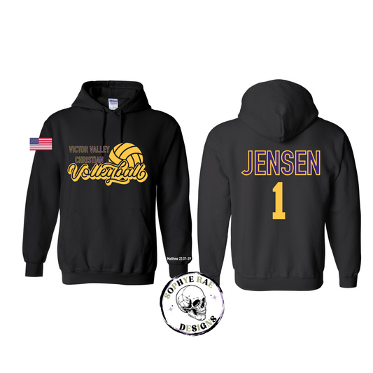 VVCS Volleyball Black Hoodie