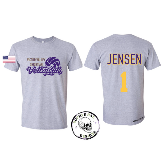 VVCS Volleyball Grey T-Shirt