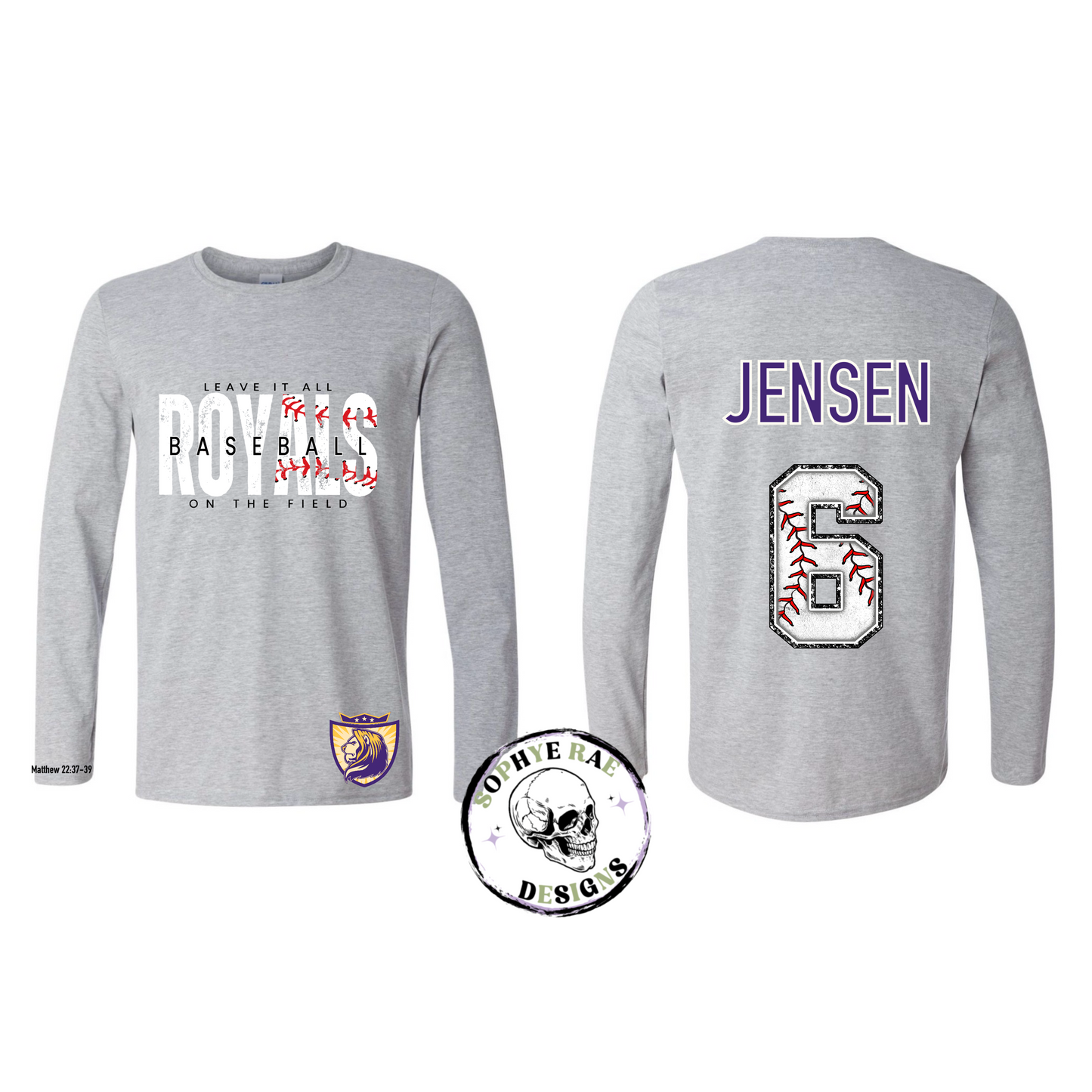 VVCS Royals Baseball Sport Grey