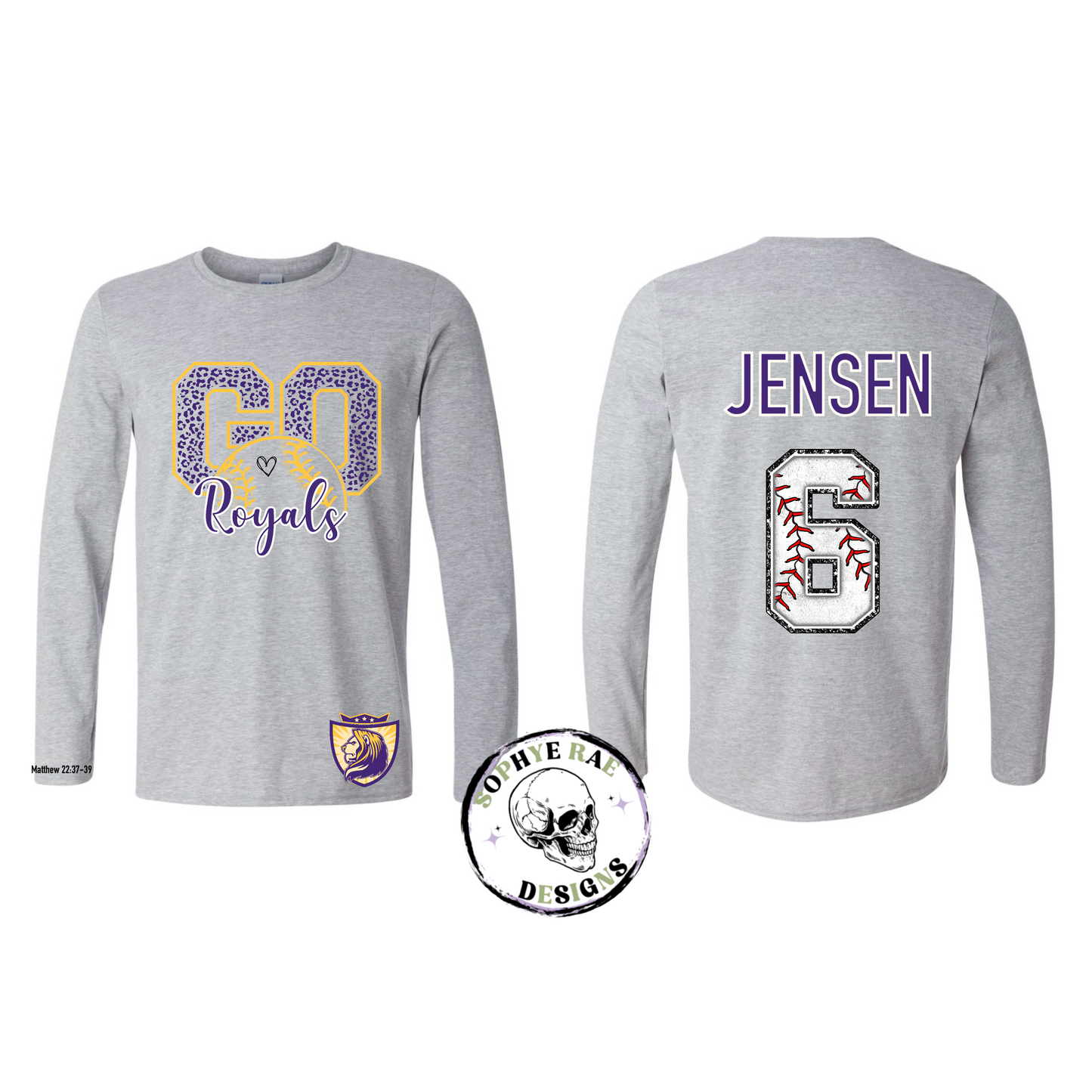 VVCS Go Royals Baseball Sport Grey