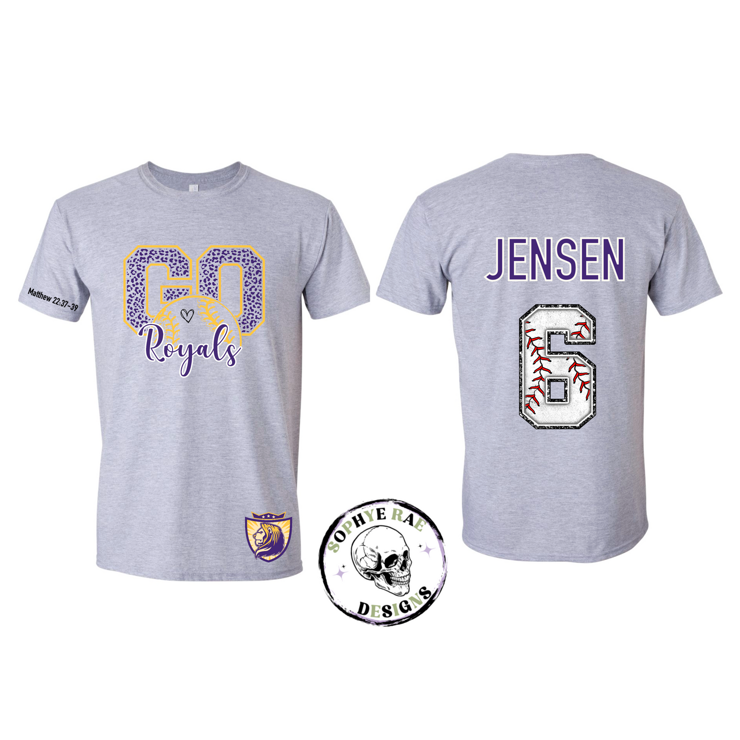 VVCS Go Royals Baseball Sport Grey