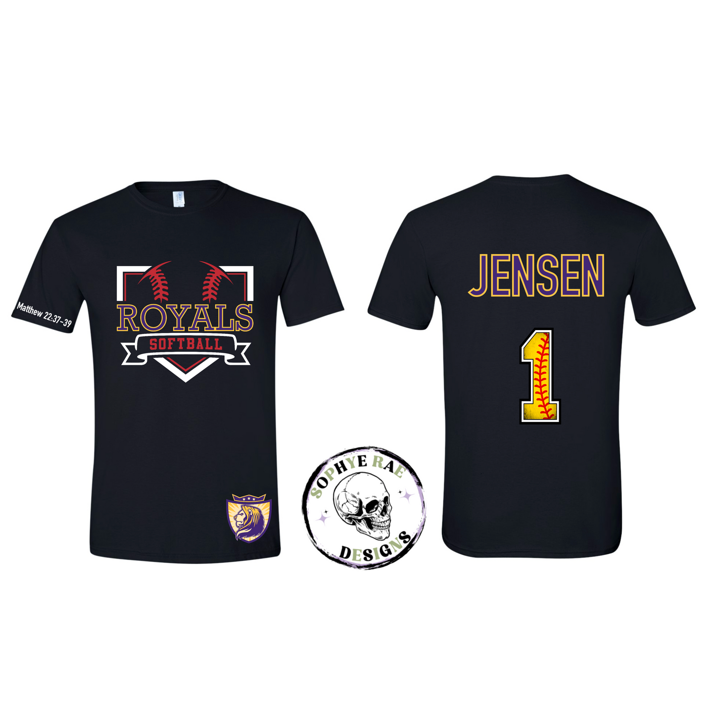 VVCS Royals Softball Base Black