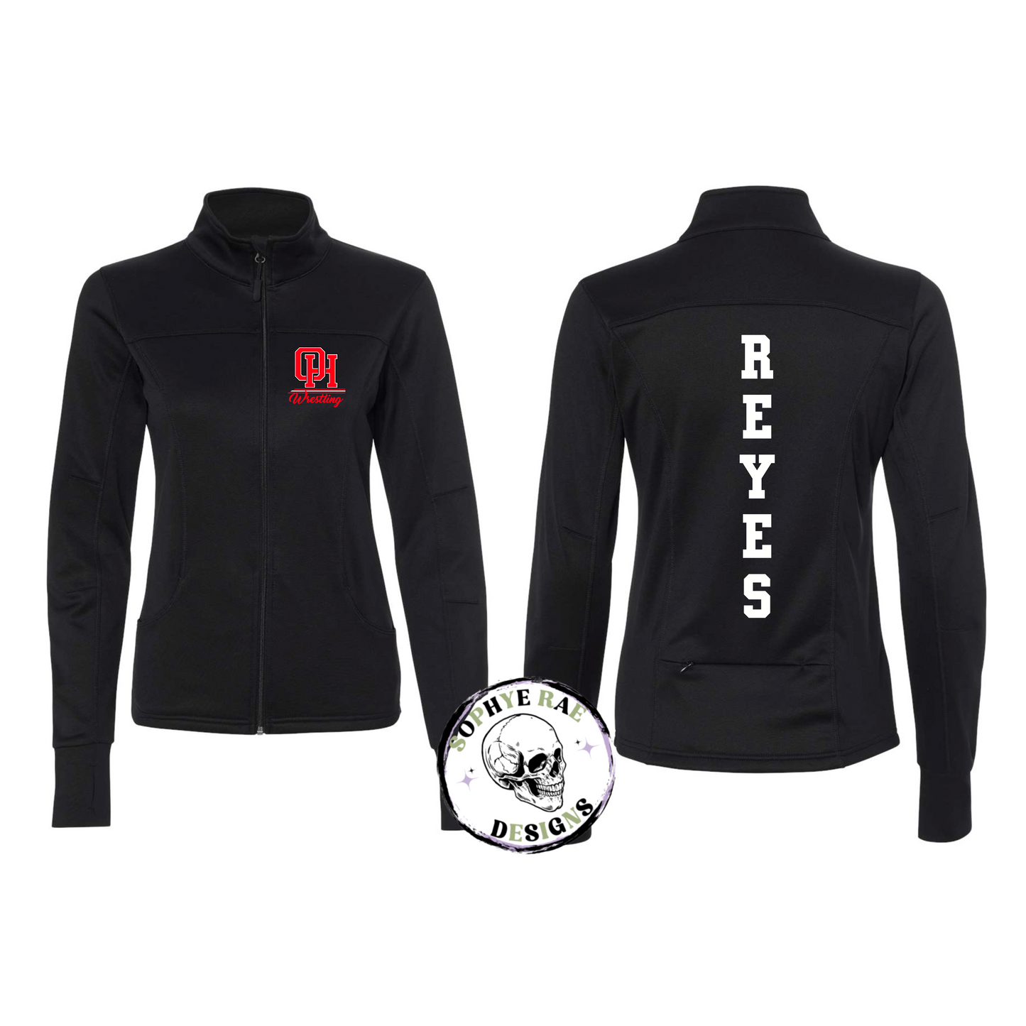 Oak Hills OH Wrestling Lines Women’s Full Zip Jacket