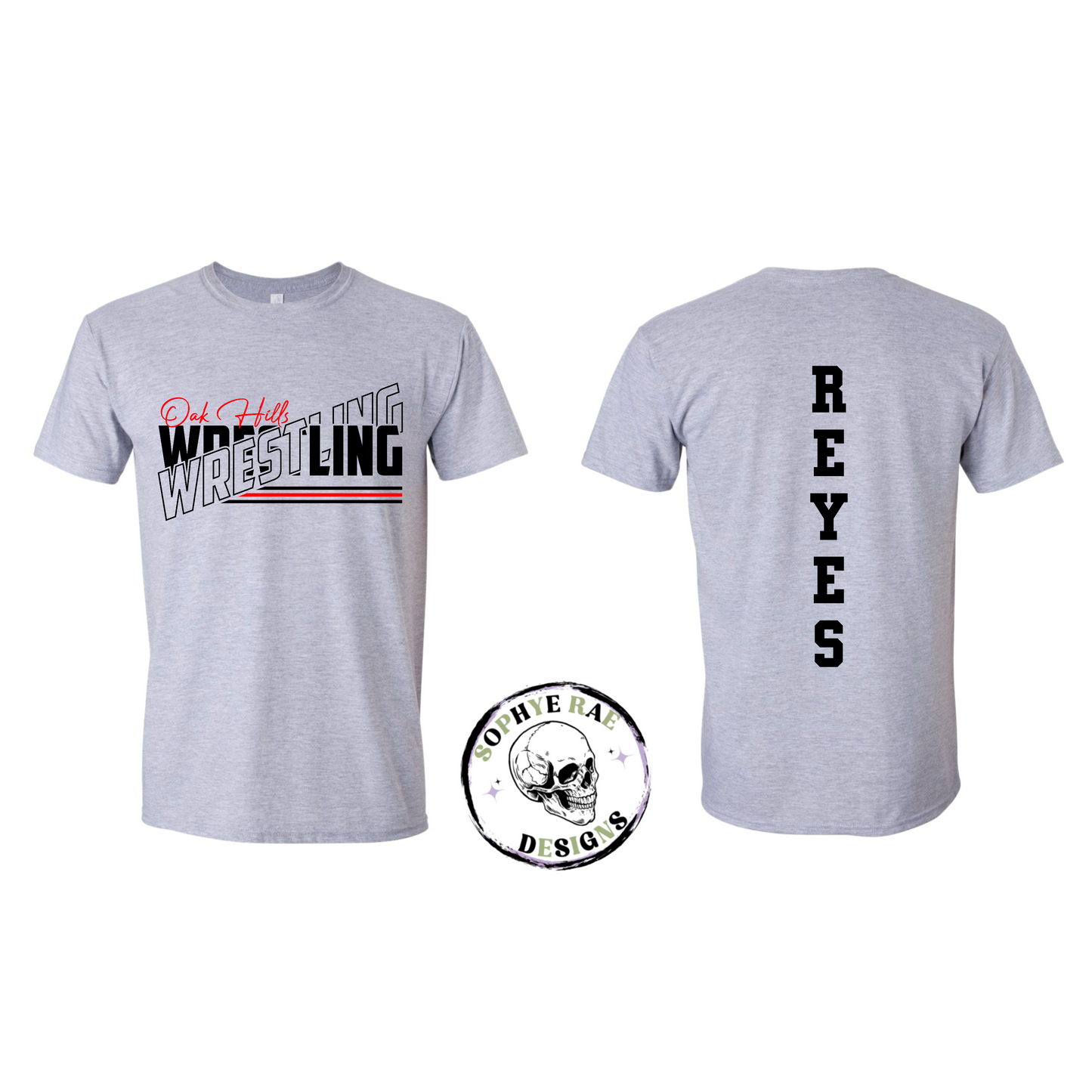 Oak Hills Diagonal Wrestling T-Shirt