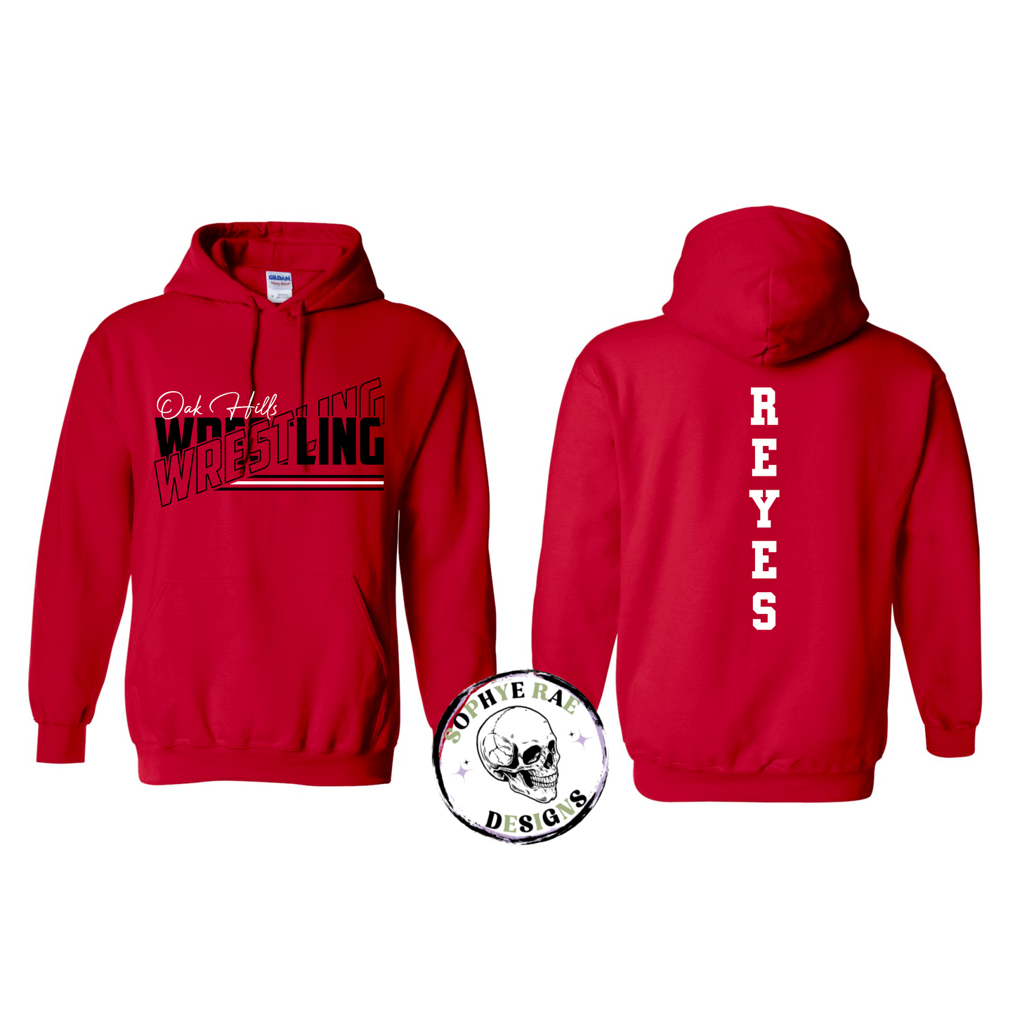 Oak Hills Diagonal Wrestling Hoodie