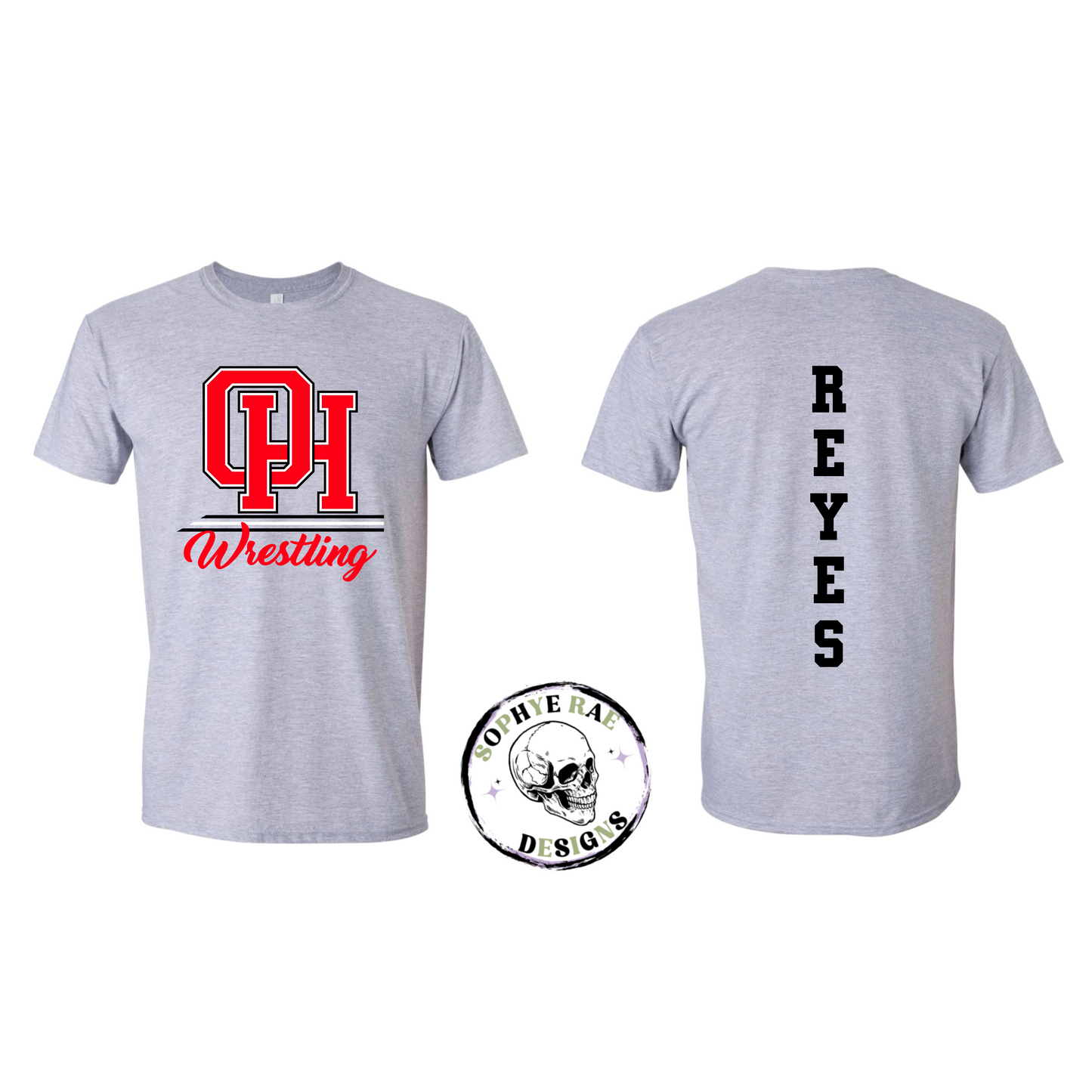 Oak Hills Wrestling Lines T-Shirt