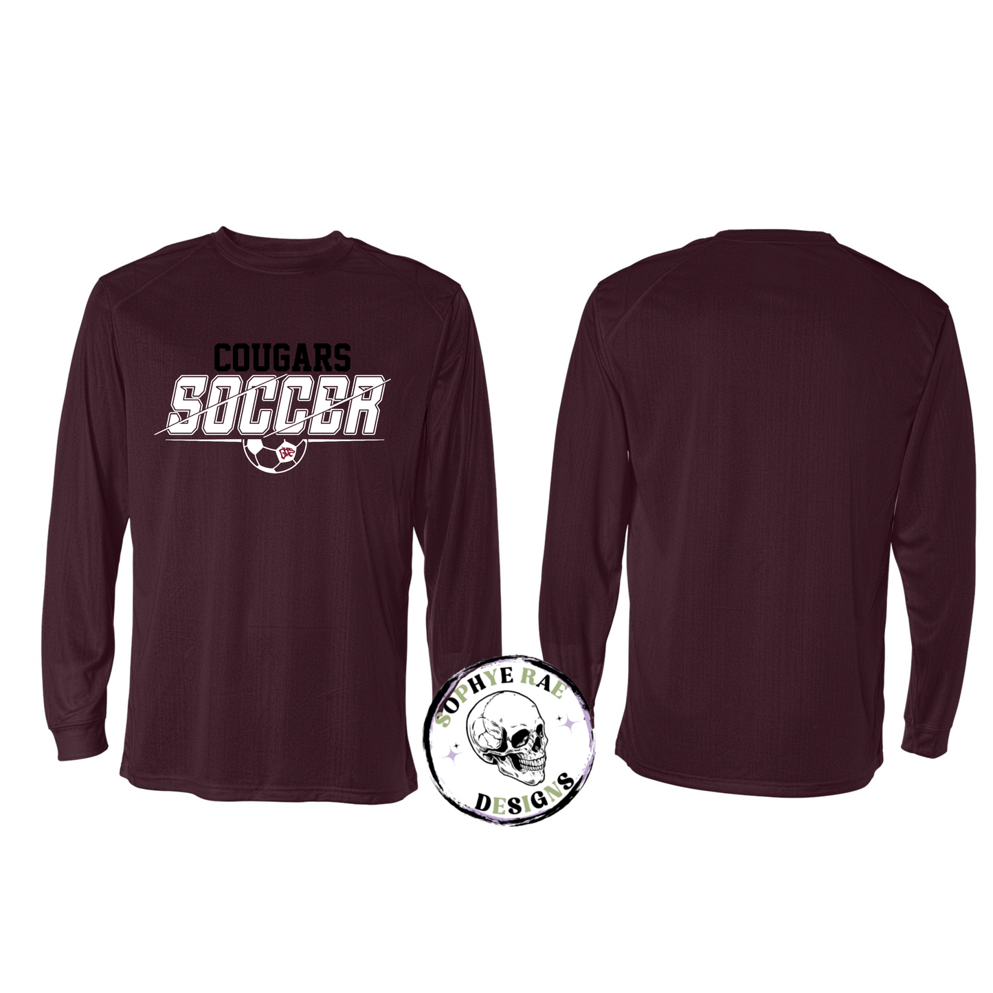 Cougars Split Soccer Long Sleeve Moisture Wicking Shirt