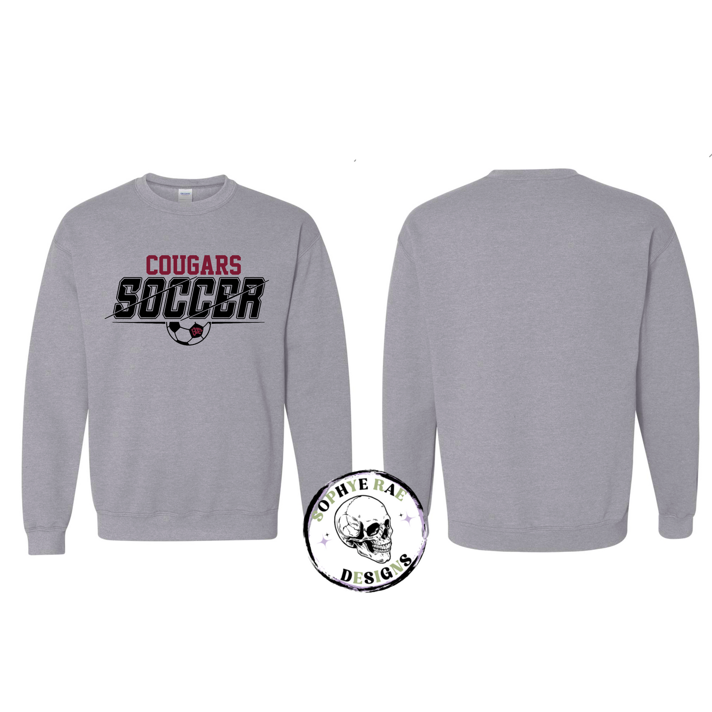 Cougars Split Soccer Crewneck