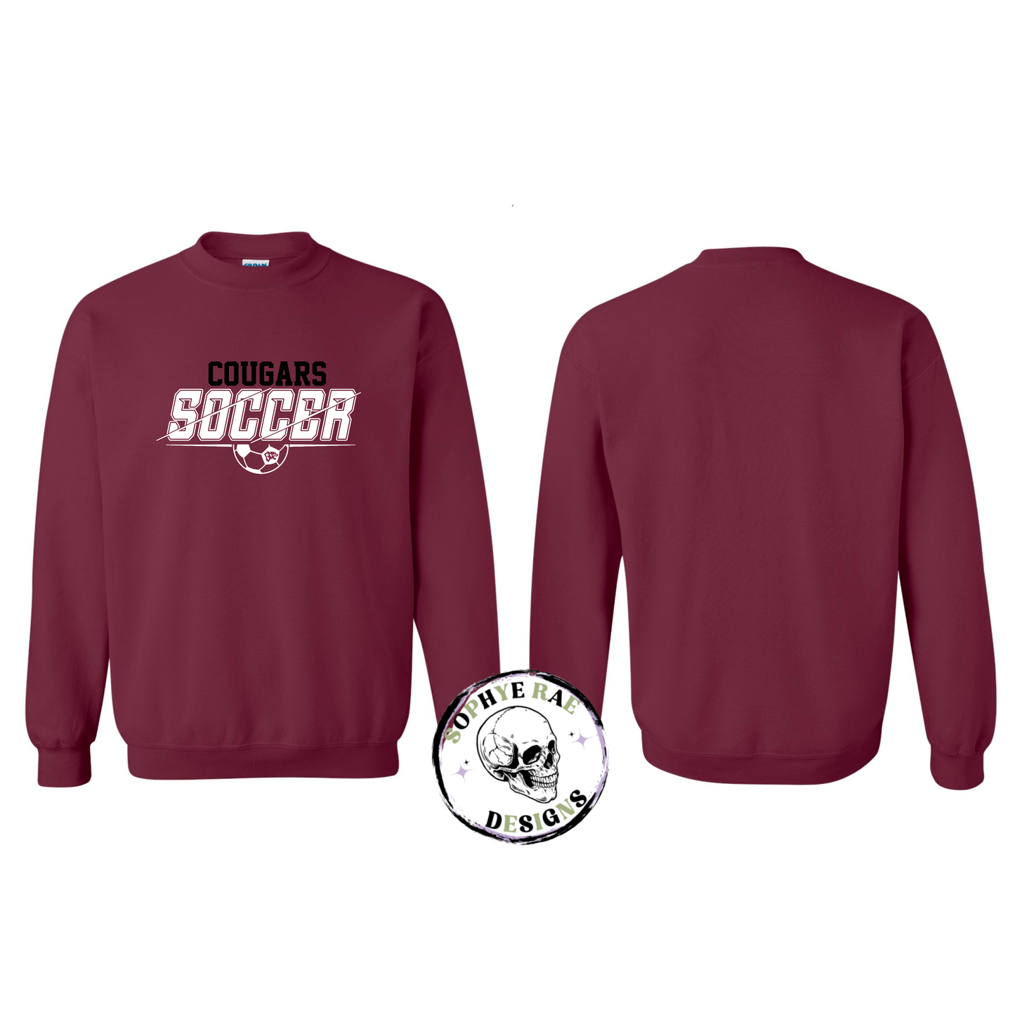 Cougars Split Soccer Crewneck