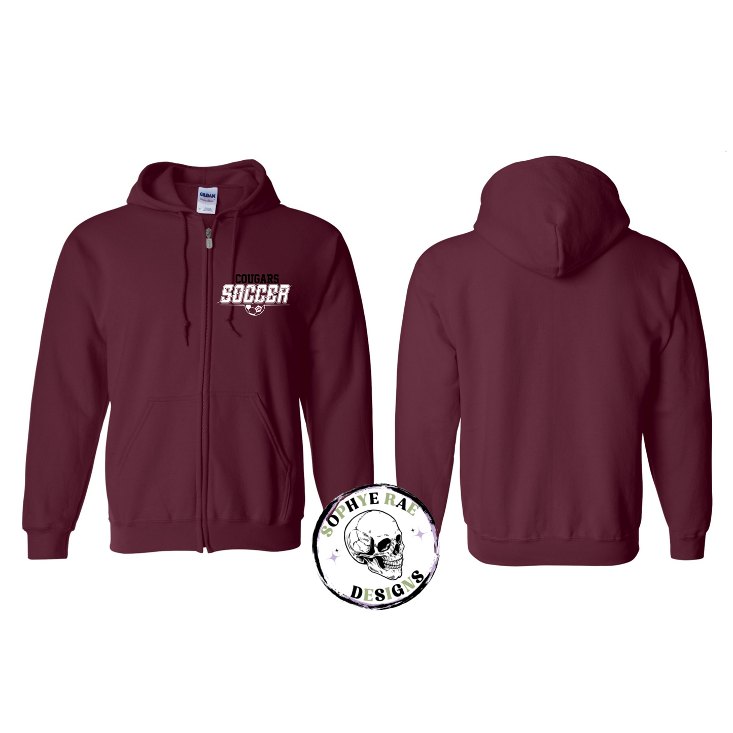 Cougars Split Soccer Zip-Up