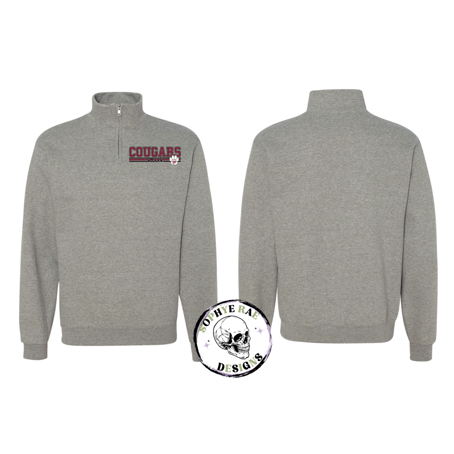 Cougars Lines Soccer Quarter Zip Sweatshirt