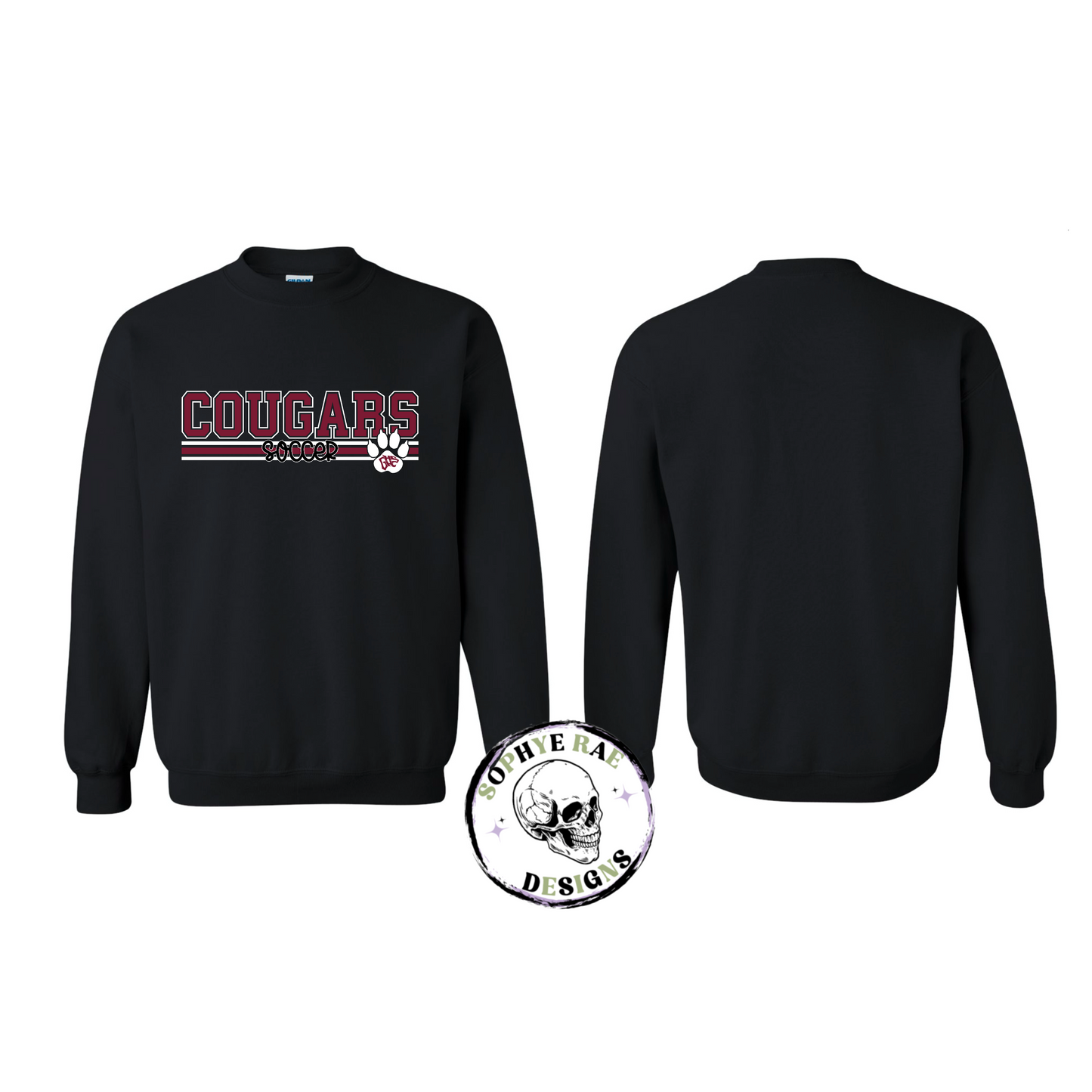 Cougars Lines Soccer Crewneck