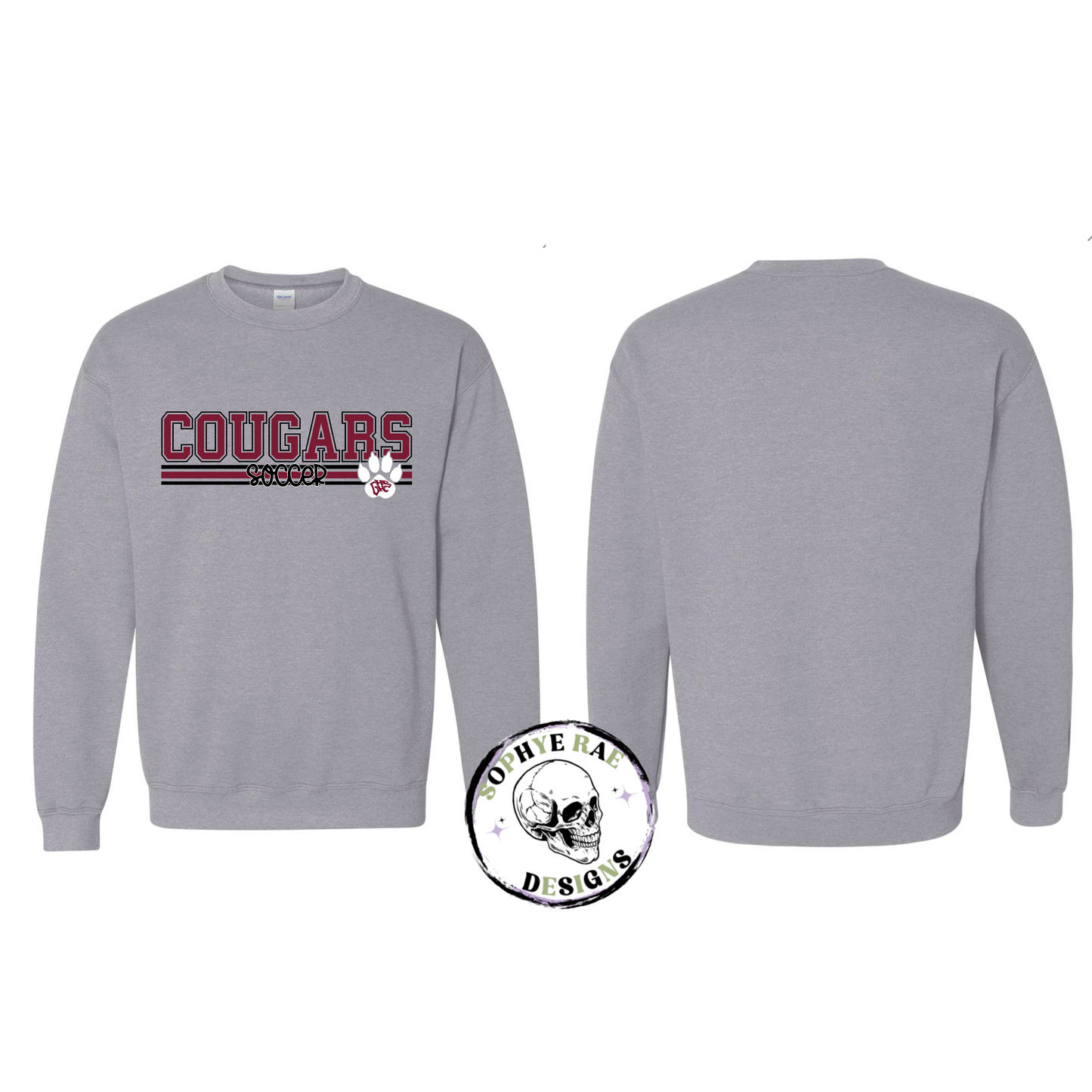 Cougars Lines Soccer Crewneck