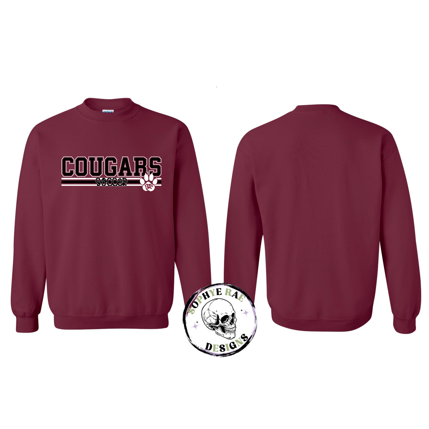Cougars Lines Soccer Crewneck