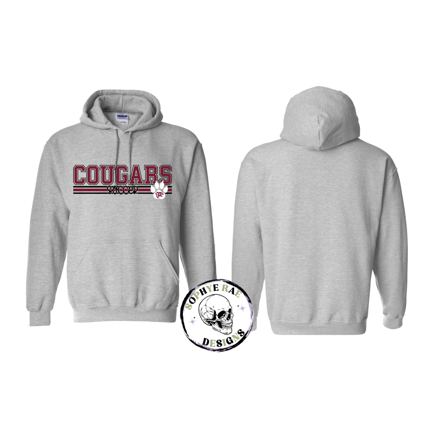 Cougars Lines Soccer Pull-Over Hoodie
