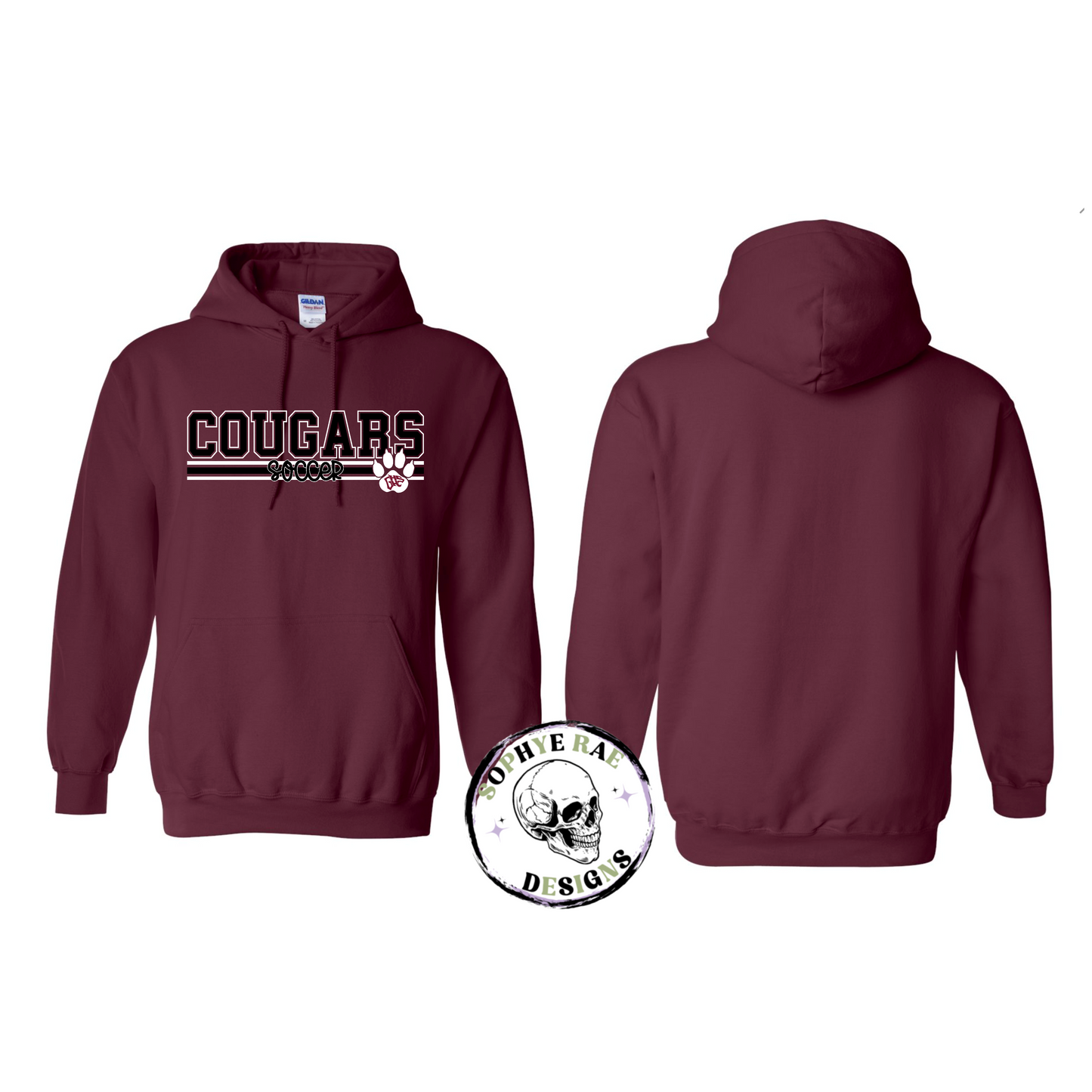 Cougars Lines Soccer Pull-Over Hoodie