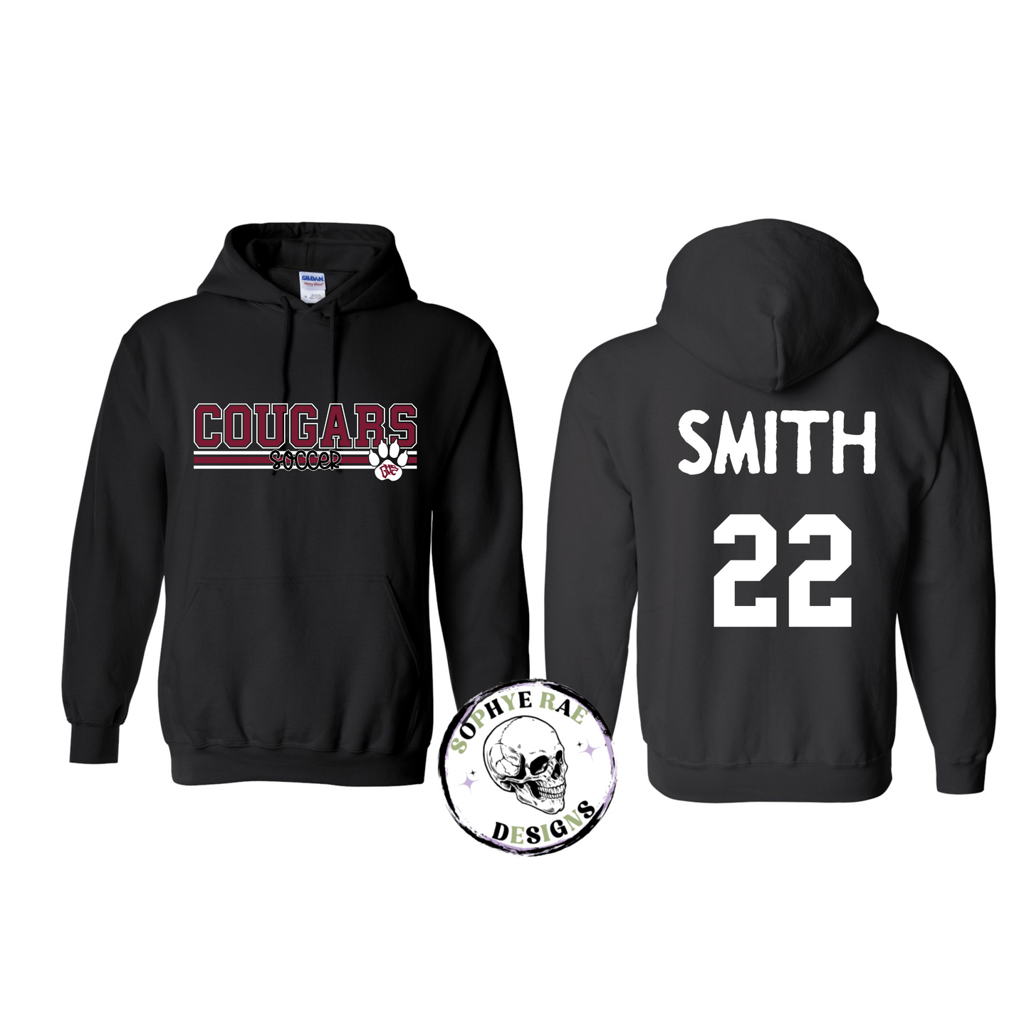 Cougars Lines Soccer Pull-Over Hoodie