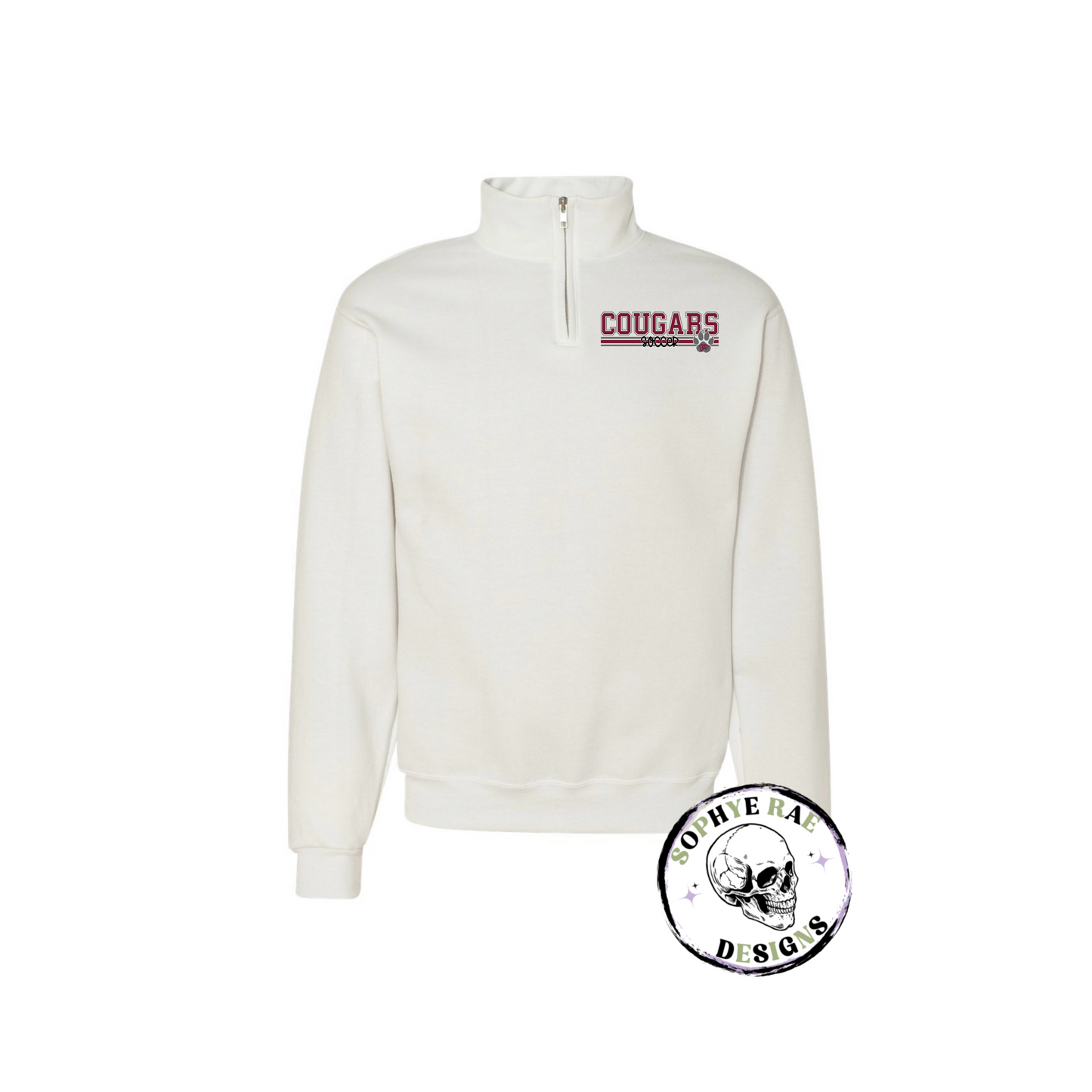 Cougars Lines Soccer Quarter Zip Sweatshirt