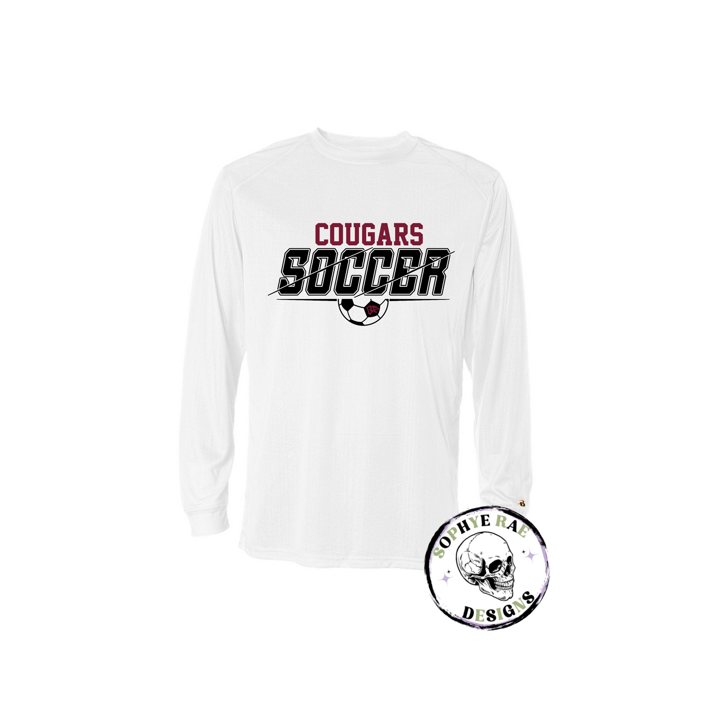 Cougars Split Soccer Long Sleeve Moisture Wicking Shirt