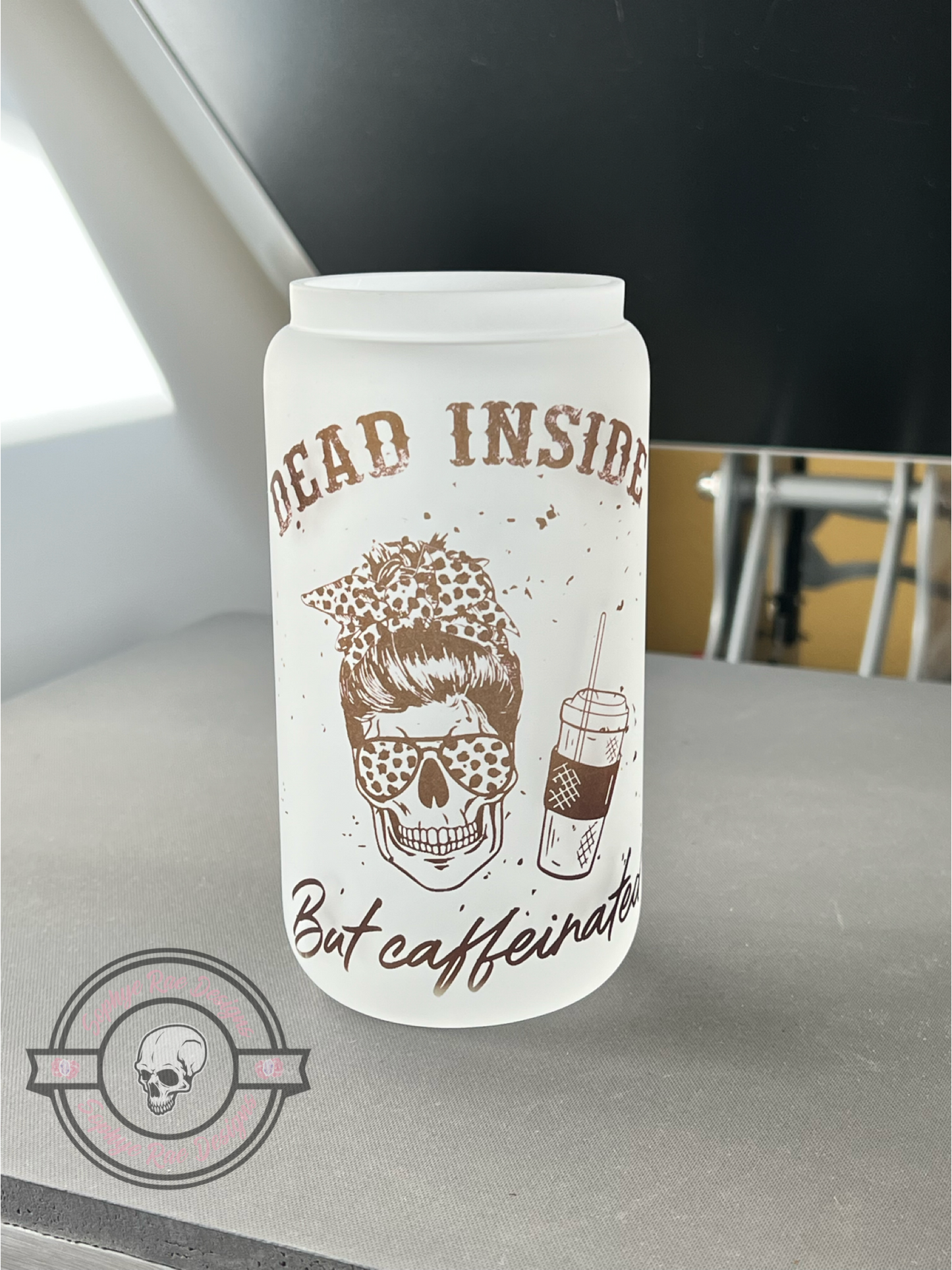 Dead Inside but Caffeinated Cow Print